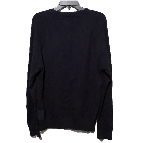 Barbour Beacon brand men’s navy blue 100% lambswool sweater XL - Picture 2 of 13